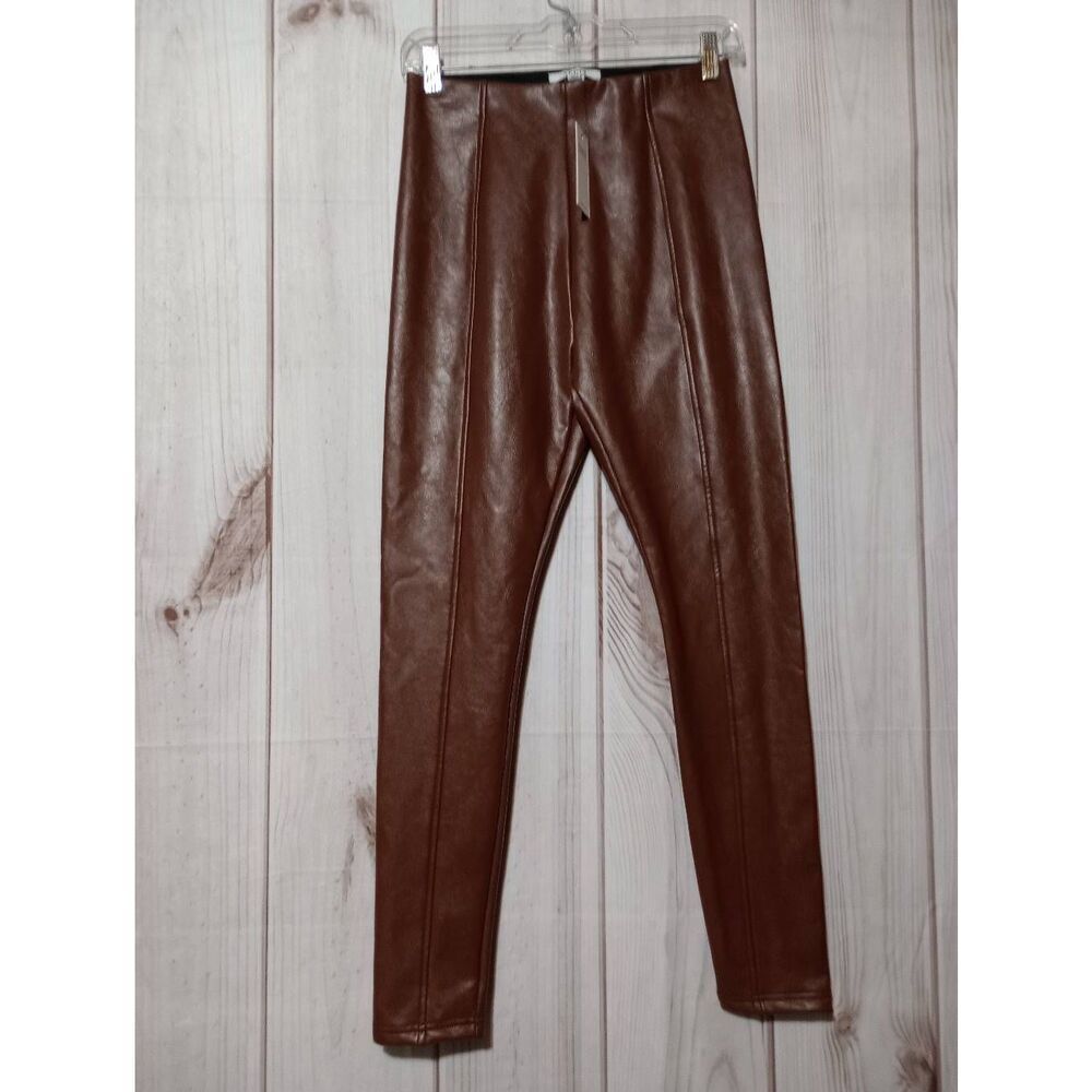 AFRM Leggings Ladies Small Brown Faux Leather